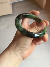 Load image into Gallery viewer, 58.5mm Certified 100% natural Type A dark green/black jadeite bangle PD32-9768
