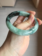 Load image into Gallery viewer, 58.9mm Certified Type A 100% Natural suny green dark green Jadeite Jade bangle BP32-8237
