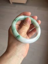 Load image into Gallery viewer, 58.7mm 100% natural certified sunny green/white(白底青) jadeite jade bangle BK82-5231
