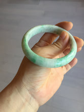 Load image into Gallery viewer, 56 mm Certified type A 100% Natural sunny green/white Jadeite bangle AY84-3462
