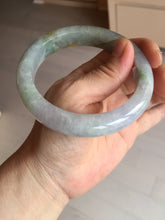 Load image into Gallery viewer, 61mm Certified Type A 100% Natural white/light purple/brown/yellow/gray (FU LU SHOU) Jadeite Jade bangle BF106-8636

