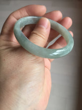 Load image into Gallery viewer, 49mm certified Type A 100% Natural icy watery light green oval Jadeite Jade bangle BQ11-3802
