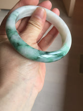 Load image into Gallery viewer, 59.7mm certified Type A 100% Natural sunny green white purple Jadeite Jade bangle BQ47-4134
