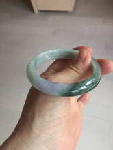 Load image into Gallery viewer, 54.5mm certified 100% natural icy watery oily dark green purple jadeite jade bangle BH87-9118
