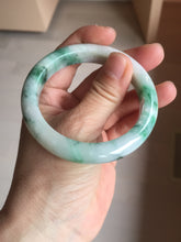 Load image into Gallery viewer, 53.7mm Certified 100% natural Type A sunny green purple jadeite jade bangle BQ35-4145
