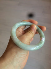 Load image into Gallery viewer, 56.5mm Certified 100% natural Type A light green round cut jadeite jade bangle R91-4067
