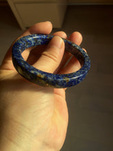 Load image into Gallery viewer, 52.9mm 100% natural blue/white/brown Starry Night Over the Rhône Lapis Lazuli (青金石) square bangle SY112
