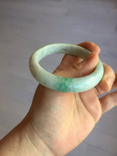 Load image into Gallery viewer, 56mm Certified type A 100% Natural sunny green/white Jadeite bangle AY87-3479
