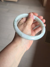 Load image into Gallery viewer, 74.4mm certified Type A 100% Natural light green white round cut plus size Jadeite Jade bangle BP173-1261
