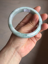 Load image into Gallery viewer, 59mm Certified Type A 100% Natural dark green/white/black Jadeite Jade bangle PA37-4165
