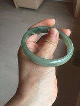 Load image into Gallery viewer, 57.6mm certificated Type A 100% Natural oily dark green/gray Jadeite Jade bangle AJ77-8579
