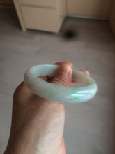 Load image into Gallery viewer, 53.5mm Certified Type A 100% Natural sunny green Jadeite Jade bangle BG40
