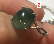 Load image into Gallery viewer, 100% natural type A icy watery green dark green four-prong jadeite jade ring group BP144
