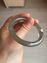 Load image into Gallery viewer, Sale! Certified 50.6mm 100% Natural icy gray nephrite Hetian Jade bangle HT24-3358
