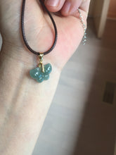 Load image into Gallery viewer, 100% Natural type A icy watery  light dark green/blue/gray/black Guatemala Jadeite Jade butterfly pendant BP177
