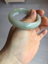 Load image into Gallery viewer, 51.5mm certified Type A 100% Natural icy watery dark green light purple oval Jadeite Jade bangle Y167-3704
