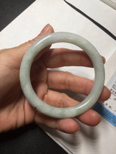 Load image into Gallery viewer, 55mm certified 100% natural Type A light green round cut jadeite jade bangle BP162-2773
