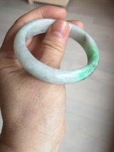 Load image into Gallery viewer, 47mm certified 100% natural Type A sunny green white oval jadeite jade bangle BP49-9340
