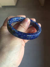 Load image into Gallery viewer, 52.9mm 100% natural blue/white/brown Starry Night Over the Rhône Lapis Lazuli (青金石) square bangle SY112
