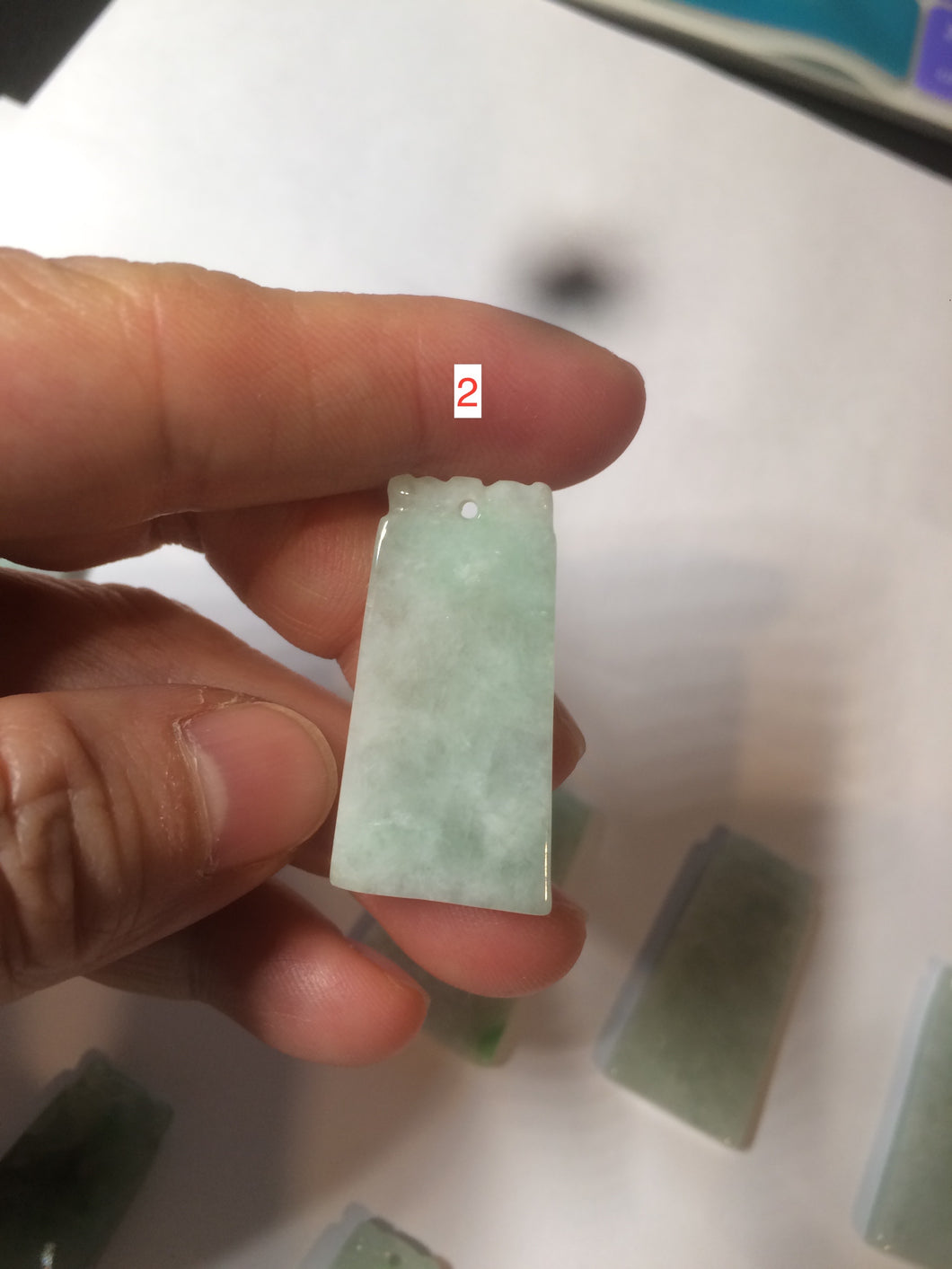 100% Natural type A icy watery light green/sunny green Jadeite Jade safe and sound pendant BF97