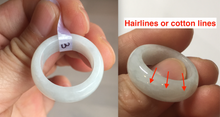 Load image into Gallery viewer, Size 3 1/4 -8 1/4 100% natural type A sunny green/purple jadeite jade band ring group PB122
