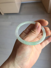Load image into Gallery viewer, 50mm certified  100% natural Type A icy watery sunny green/purple/gary oval jadeite jade bangle PA158-2886
