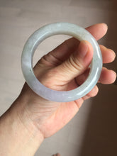 Load image into Gallery viewer, 53.8mm certified 100% natural Type A icy water light green/pule/brown/gray(FU LU SHOU) jadeite jade bangle BP159-5038
