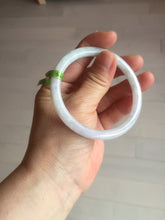 Load image into Gallery viewer, 55.7mm certified 100% natural green/white/purple round cut jadeite jade bangle E52-5262
