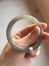 Load image into Gallery viewer, Sale! Certified 50.6mm 100% Natural icy gray nephrite Hetian Jade bangle HT24-3358
