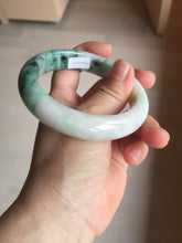 Load image into Gallery viewer, 59.7mm certified Type A 100% Natural sunny green white purple Jadeite Jade bangle BQ47-4134
