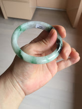 Load image into Gallery viewer, 56.9mm 100% natural Type A sunny green white purple jadeite jade bangle BN6-8241
