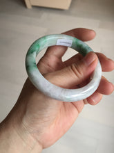 Load image into Gallery viewer, 53.7mm Certified 100% natural Type A sunny green purple jadeite jade bangle BQ34-4135
