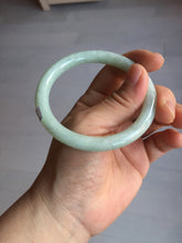 Load image into Gallery viewer, 56mm Certified Type A 100% Natural light green round cut Jadeite Jade bangle F137-8174
