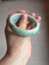 Load image into Gallery viewer, 55.4mm type A 100% Natural green Jadeite Jade bangle E67
