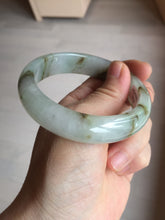 Load image into Gallery viewer, 57mm Certified type A 100% Natural icy watery light green brown The illusionary world Jadeite bangle BL116-9434
