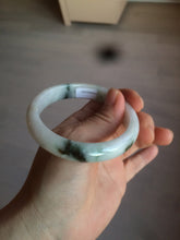 Load image into Gallery viewer, 56.5mm certified type A 100% Natural dark green/white jadeite jade bangle BG75-1837
