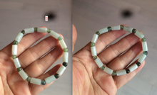 Load image into Gallery viewer, 100% natural type A  green/brown/yellow jadeite jade beads bracelet W105
