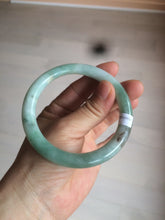 Load image into Gallery viewer, 58mm certified 100% natural type A green round cut jadeite jade bangle AY8-6177
