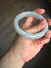 Load image into Gallery viewer, 56.5mm certified 100% natural type A white/light green jadeite jade bangle E85-9417
