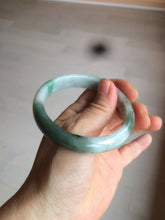 Load image into Gallery viewer, 56.5mm certificated Type A 100% Natural sunny green/dark green/white Jadeite Jade bangle Z132-2355
