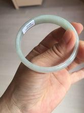 Load image into Gallery viewer, 48mm certified 100% natural Type A icy watery green white oval jadeite jade bangle BH84-9112
