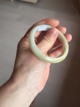 Load image into Gallery viewer, 52mm certified Type A 100% Natural yellow brown white Jadeite Jade bangle AU23-0242
