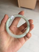 Load image into Gallery viewer, 54mm Certified type A 100% Natural sunny green/white round cut Jadeite bangle BN81-9817
