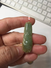 Load image into Gallery viewer, 100% Natural type A green/yellow Jadeite Jade bamboo pendant group F158
