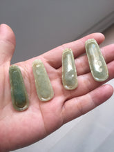 Load image into Gallery viewer, 100% Natural type A green/yellow Jadeite Jade bamboo pendant group F158
