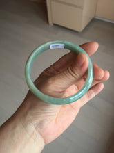 Load image into Gallery viewer, 58.4mm certificated Type A 100% Natural dark green Jadeite Jade bangle AJ75-8581
