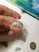 Load image into Gallery viewer, 100% Natural sunny green/white/ice clear/brown jadeite Jade baby dolphin pendant AX30 add on item

