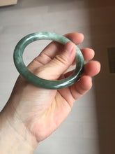 Load image into Gallery viewer, 56mm Certified Type A 100% Natural light green purple round cut Jadeite bangle PB172-4716
