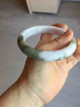 Load image into Gallery viewer, 62.5mm 100% natural certified light green purple pink jadeite jade bangle BN36
