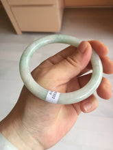 Load image into Gallery viewer, 57mm Certified type A 100% Natural sunny green/white round cut Jadeite bangle BN77-9819
